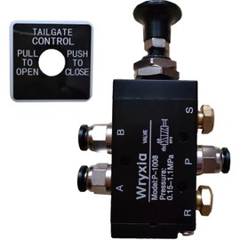Wryxia Air Valve Push-Pull 4 Way 2 Position Manual Dump Truck Tailgate Valve BAV010