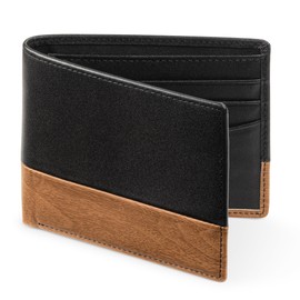 Claasico WoodMark Collection - Premium Men's Leather Bifold Wallet with RFID Protection - Distinctive Gifts for Men…