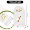 SHINVALE Arch Acrylic Wedding Table Numbers with Gold Foil Font
