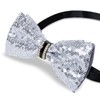 DiBanGu Sequin Bowtie for Men Solid Adjustable Pre-tied Bow Tie