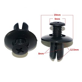 NINGFIST 10 PCS 8mm Hole Plastic Screw in Fastener Rivets Retainer Clips fit for Hyundai Kia 86590-28000