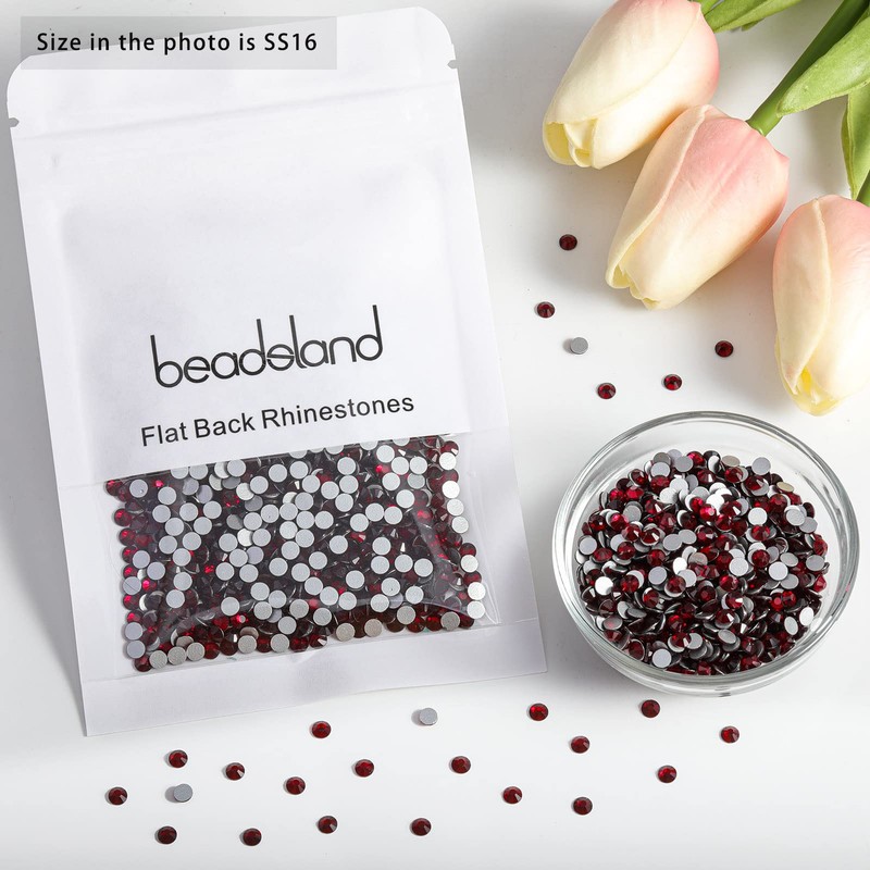 BEADSLAND 1440 Pieces Flat Back Rhinestones, Nail Crystals Rhinestones for