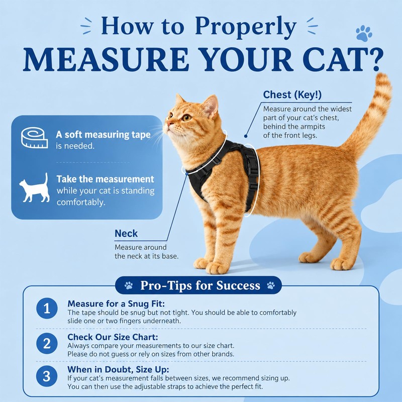Cat Harness and Leash for Walking, Cat Car Harness, Soft
