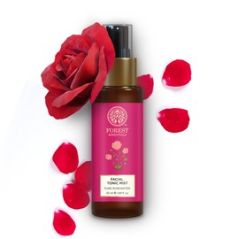 Forest Essentials Travel Size Facial Tonic Mist Pure Rosewater | Refreshing Face Toner For Pore Tightening And Hydration | Alcohol-Free Toner For Glowing Skin | 50 Ml, Pack of 1