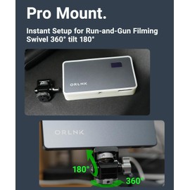 ORLN'K Pocket Camera Light, Ultra-Thin, Swivel 360° Tilt 180° Fits Sony, Nikon, Canon, Panasonic, Fuji for Photography, Video (ProMount Combo)