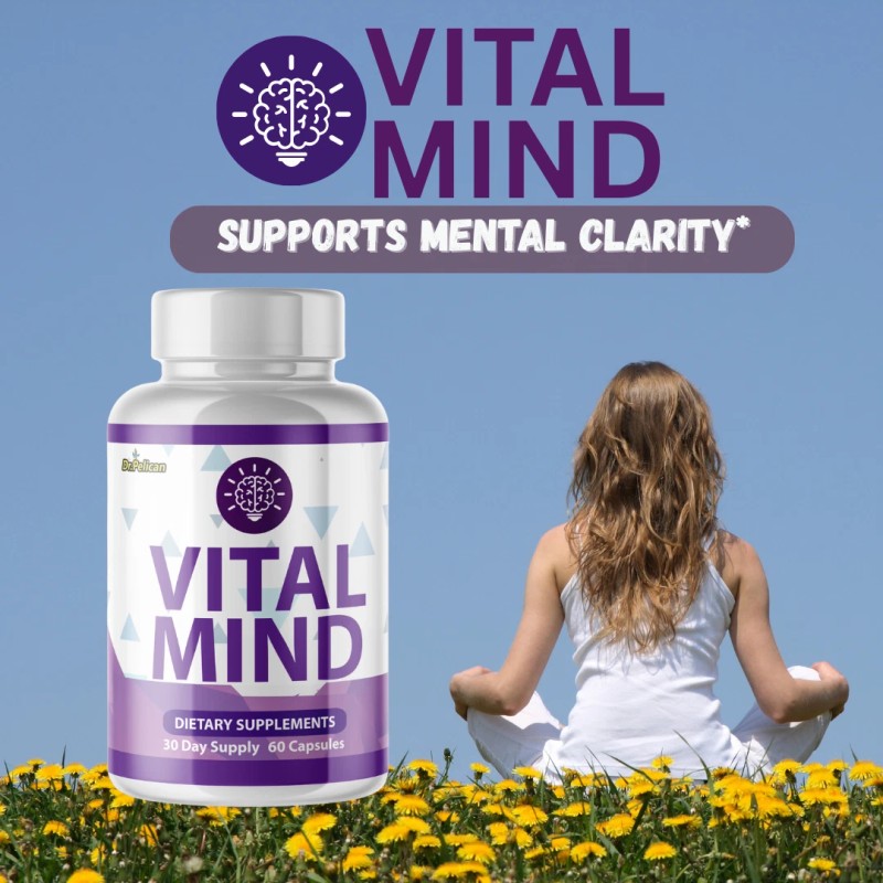 Pelican Vitamins Vital Mind- Brain Support- 3 Bottles- 180 Capsules