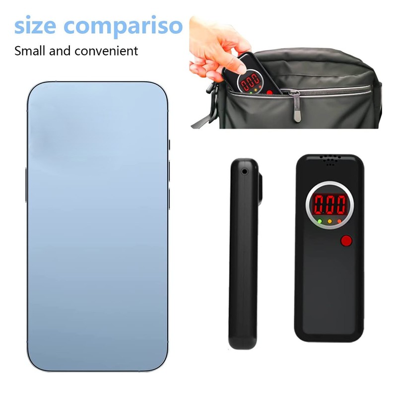 Breath Tester Digital Drunk Meter LCD Display with Audio Alarm