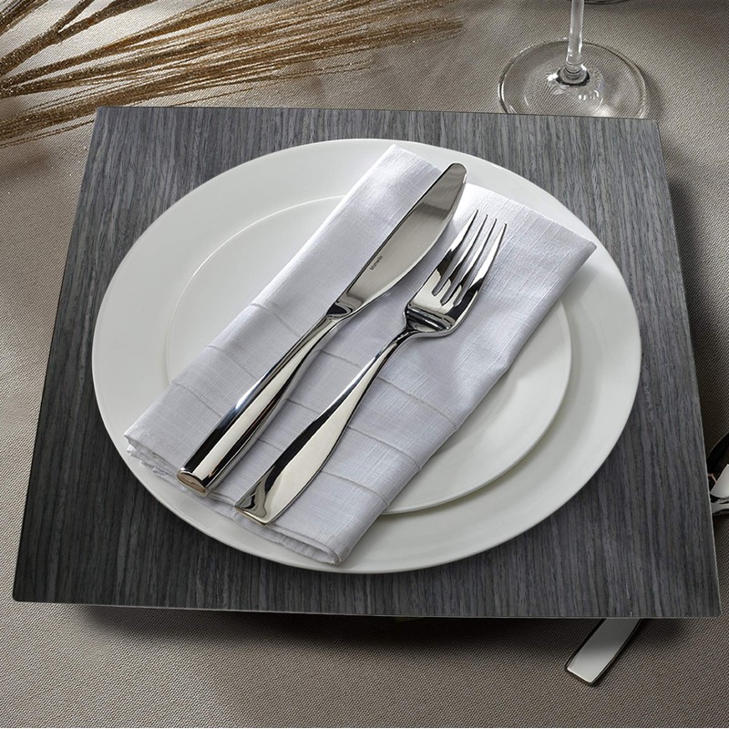 Gray Pine Square Charger Plate