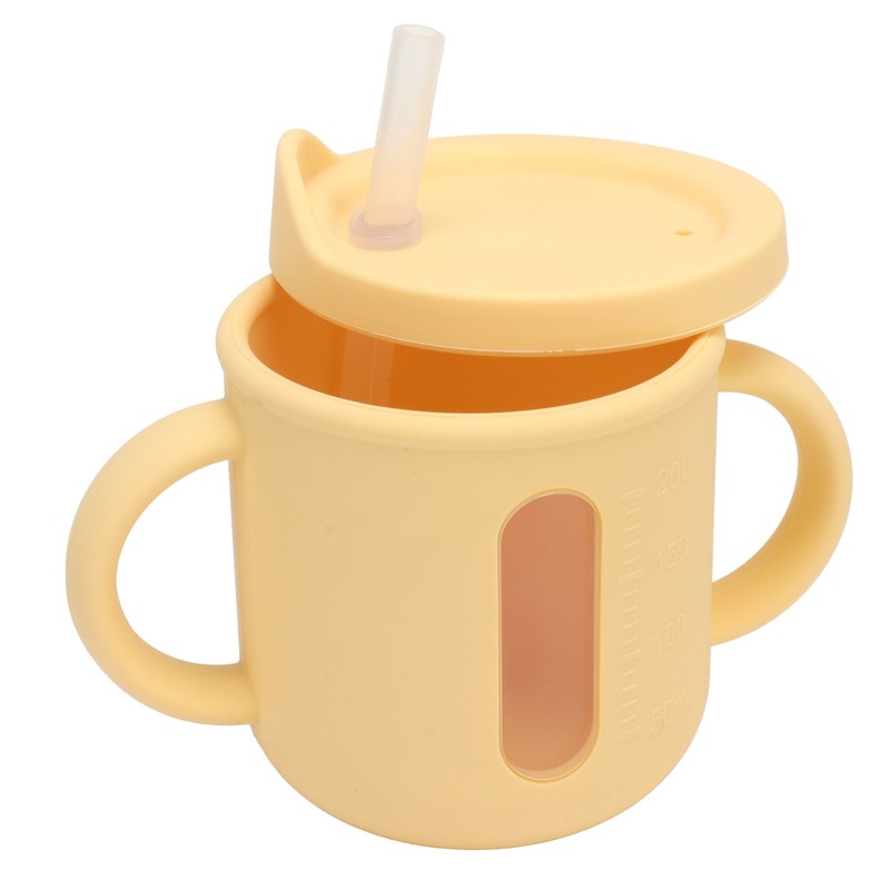 Silicone Sippy Cups Double Handles Lightweight Toddler Training Cup with