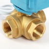 U.S. Solid Brass 3-way motorised ball valve, heavy duty, T-type