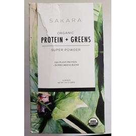 Sakara - ORGANIC Protein + Greens Super Powder - 10 Serv Packets - Exp 6/2025