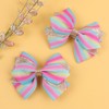 2PCS 4" Glitter Ribbon Hair Bow Clips Sparkly Sequins Alligator