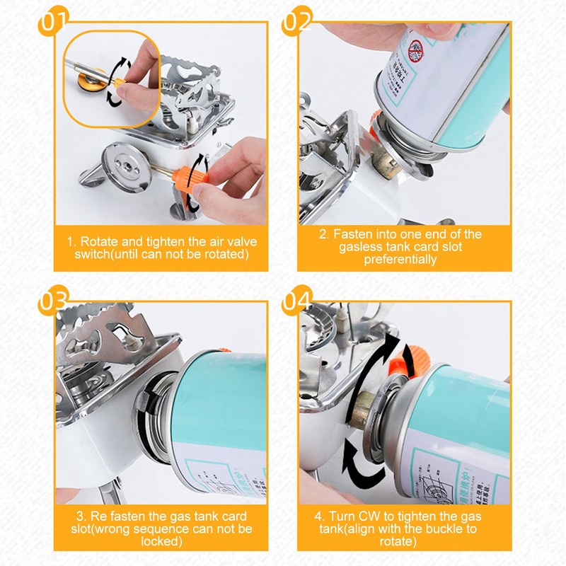 Portable Butane Gas Stove Single Burner Ultra Mini for Outdoor