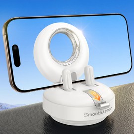 SmoothArmor Smartphone Stand, In-Car Smartphone Holder, Dashboard Compatible, 360 Degree Rotation, Angle Adjustment, One Hand Operation, Strong Hold, Easy Installation, Clear Vision, Car Supplies