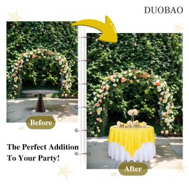 DUOBAO Square Tablecloth 72 x 72 Inch Glitter Sequin Tablecloth Square Yellow Tablecloths Wedding Table Decor Sequence Tablecloth Runner for Round Table Sequins Table Cloths for Parties