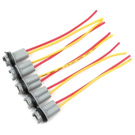 Hsthe Sea Pack of 5 LED Bulb Sockets with Pre-Wired Connectors, Compatible with T15 T13 T10 LED for Car, Truck, Motorcycle