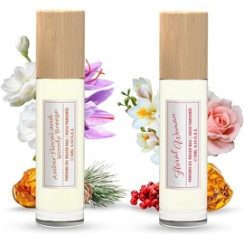 ARLYN Amber Floral and Woody Breeze & Floral Woman Roll On Fragrance Oil for Men & Women (0.34 fl.oz/10ml) Long lasting Perfume Inspired by Baccarat Rouge 540 & Victor & Rolf Flowerbomb, Made In USA