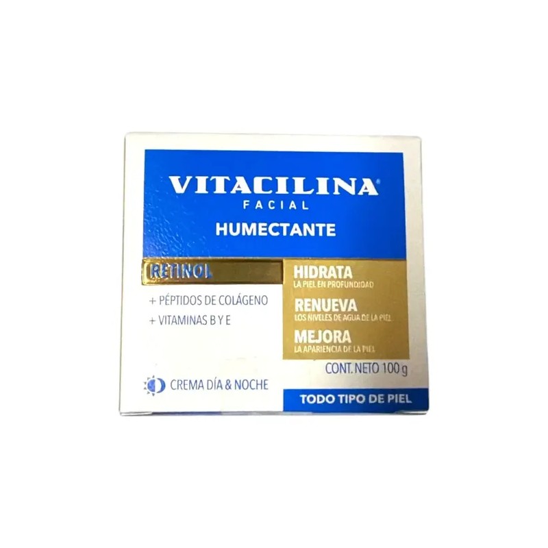 Vitacilina Crema Facial Humectante Retinol Uso Día Noche 100