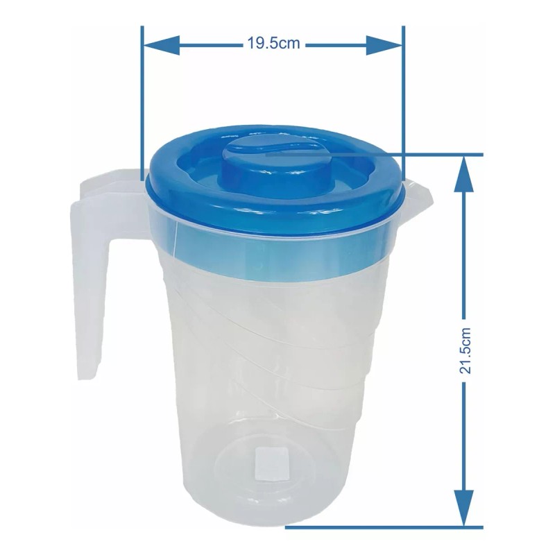 Boris 60 Jarras Para Agua 2.3 Litro Varios Colores Plástico