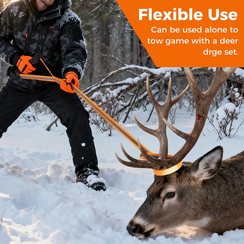 TWLOOK Deer Drag Harness & Rope – Heavy Duty 480lbs