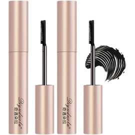 カールタイプマスカラ、Ddasping カールタイプマスカラ カールマスカラ コーム ウォータープルーフ 耐水 耐汗 汚れ防止 カール 濃密 繊長 豊かなカラー 水や汗に強く ダマにならない マスカラ (2個*ブラック, 3.5g+3.5g)