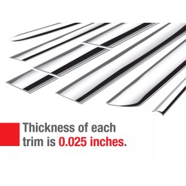 TYGER Chrome Accessories Lower Tailgate Trim says DODGE 3.25" Wide for 10-18 Ram 1P