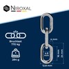 5 Pieces 50-cm = 0,5-Meter 4-mm Thick Stainless Steel Chain