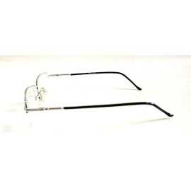 Vintage NWT Vintage 90's Rectangle Metal Semi-Rimless Reading Glasses +1.25 (Silver)