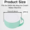 2PCs Silicone Lid for Dash My Mug Ice Cream Maker,