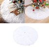 35.4in Christmas Tree Skirt White Fine Workmanship Soft Thick Fluffy