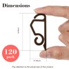 Marsui 120 Pieces Christmas Light Clips Outdoor Gutter Hooks Plastic