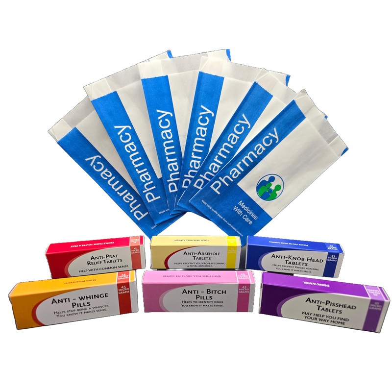 Joke Pill Boxes Gift Set x6 - Fun Prank Medication