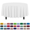 4-Pack White Plastic Table Cloth - 84-Inch Round Disposable Tablecloth
