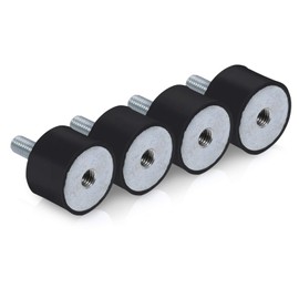Rubber Buffer, Silent Block M6 M8, 4 Pieces Vibration Damper, Rubber Metal Buffers, Car Boat Coils, Anti Vibration Silent Block Antivibration Feet M6 Male M8 Rubber Support Antivibration (VD30 x 20 M8