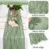 8 Pack Sage Green Cheesecloth Table Runners 20x120 Inch Gauze