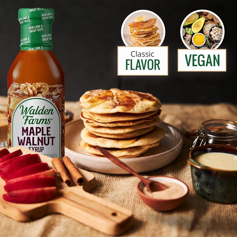Walden Farms Maple Walnut Syrup – Perfect for Pancakes, Waffles,