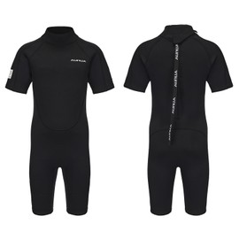 Aunua Kids Wetsuit for Youth Boys Girls, 3mm Shorty Wetsuit for Swimming, Surfing