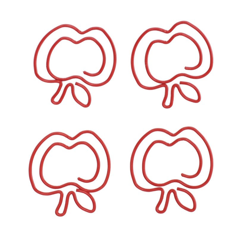 100 Pcs Paper Clip Cute Fruit Shaped Electroplated Metal Decorative