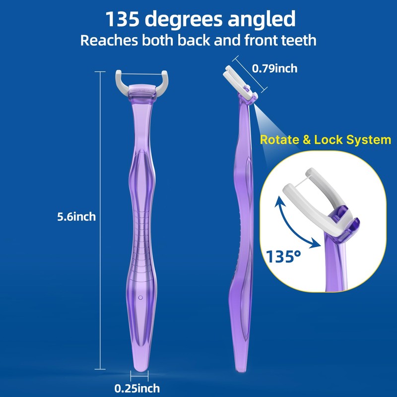 Flosser Kit, Shred-Resistant, Insert & Rotate 90° to 135° for