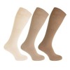 Mens ribbed knee high 100% cotton socks (Pack of 3)