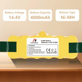 HT TopHinon HT TopHinon 14.4V 4000mAh NiMH Ersatzakku f1r iRobot Roomba 500 510 520 530 532 535 540 545 550 552 555 560 562 570 580 581 582 585 595 600 610 620 630 631 650 660 700 760 770 780 790 800 870 880
