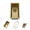 Gold Wet Bar Sink, 10 x 18 Undermount Bar Sink