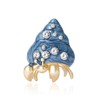 LuvQaze Hermit Crab Brooch for Women Rhinestone Hermit Crab Pin