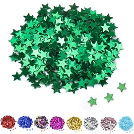 DIWULI Elegant Star Confetti Green, Star Confetti, Acrylic Stars Scatter Decoration, Table Confetti, Table Decoration Glitter, Glitter, Birthday, Wedding, Theme Party, Decoration, Gift Decoration,