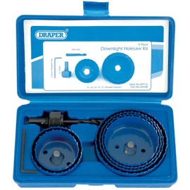 Draper 89716 9-Piece Holesaw Kit for Downlights,Blue