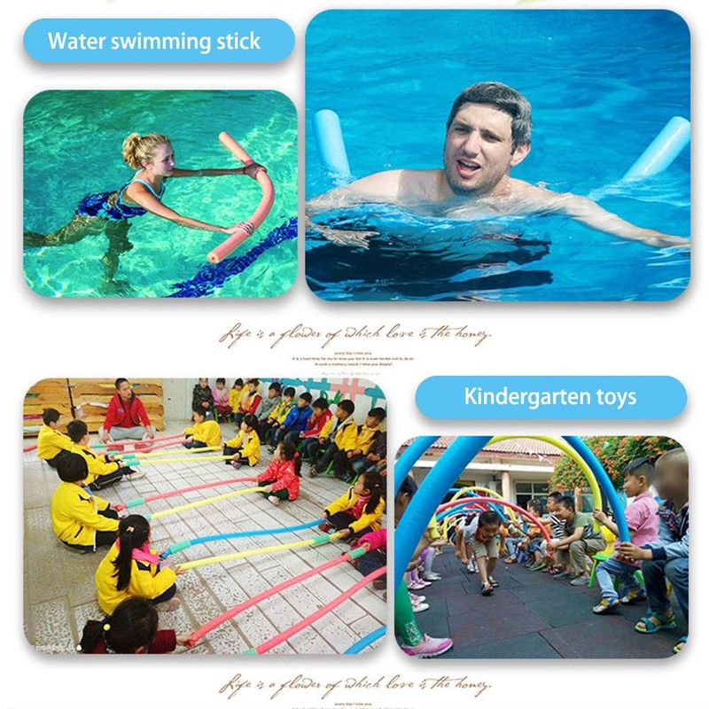 2 Pcs Pool Noodles with 2 Connectors 59 Inch Hollow
