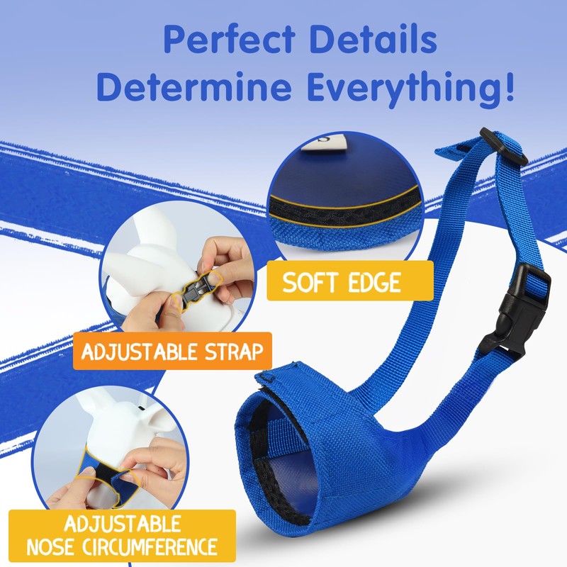 Dog Muzzle, Small Soft No Barking Dog Muzzle for Puppy