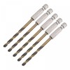 sourcing map 5 Pcs High Speed Steel Hex Shank Twist