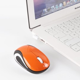 Wireless Mouse Cute Mini Computer Mouse for Laptop-Small Size Pocket Portable Compact Travel USB Optical Mice 3 Buttons 1000 DPI Cordless Mouse for PC Computer Notebook MacBook Kids Girl Gift(Yellow)