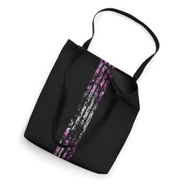 Vertical Stripes on Black - Striped Stripe Design #339 Tote Bag
